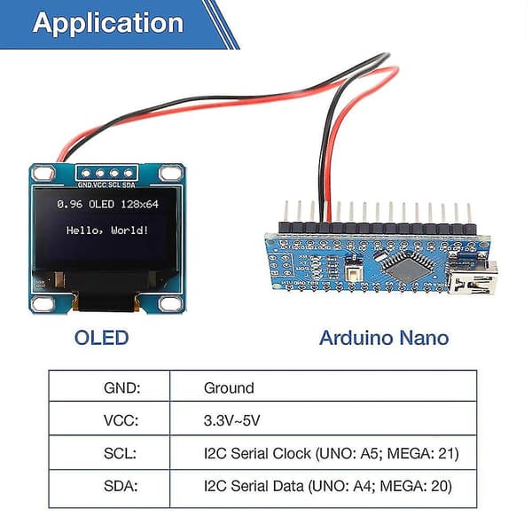 3 stk OLED-modul 128x64 Driver IIC Serial Selvluminøs Displaybræt