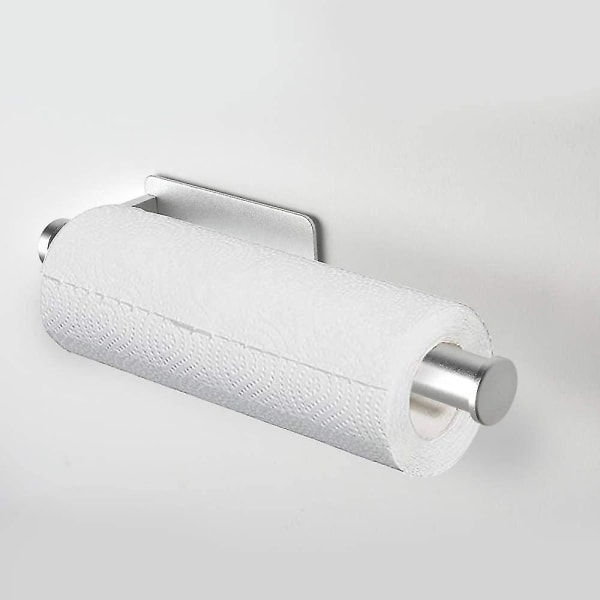 Kitchen Roll Holder No Drilling, Kitchen Paper Holder Wall Mounted Kitchen Roll Holder Storage Organizer, Aluminum