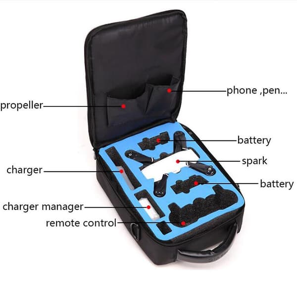 Rc Drone Kropp Oppbevaring Propeller Bære Protable Bag For Dji Sparkle Blå