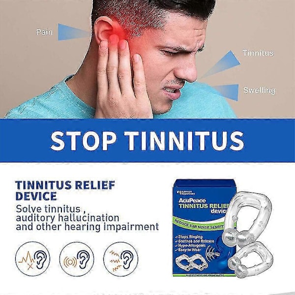 2x Tinnitus Relief Device För Ringande Öron Stoppa Öron Ringande För Män Kvinnor