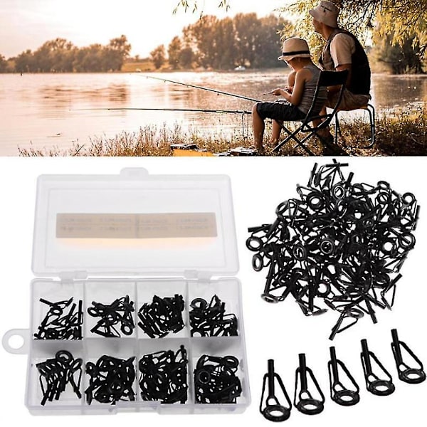 Fiskespöguide Set 80 st Multi-size Fiske Top Rings Spö Po-le Reparationssats