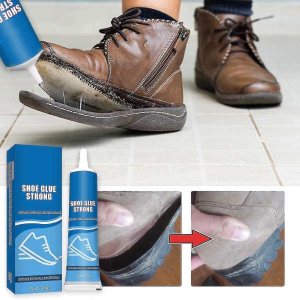 Strong Shoe Glue, Superglue Non-drip For Vertical Applications, Clear Glue Precise Nozzle, Professional Waterproof Shoe Repair Adhesive For