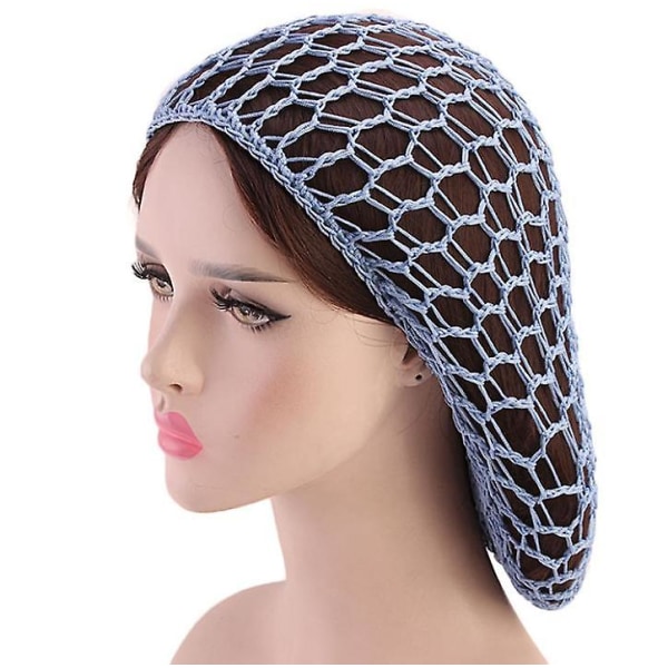 3 stykker Mesh Hår Net Blød Rayon Strik Snood Hat Sovende Hæklet Hårnet Langt Hår Net Snoods Cover Hæklet Hår Net Cap Hårbetræk Til Kvinder Hår