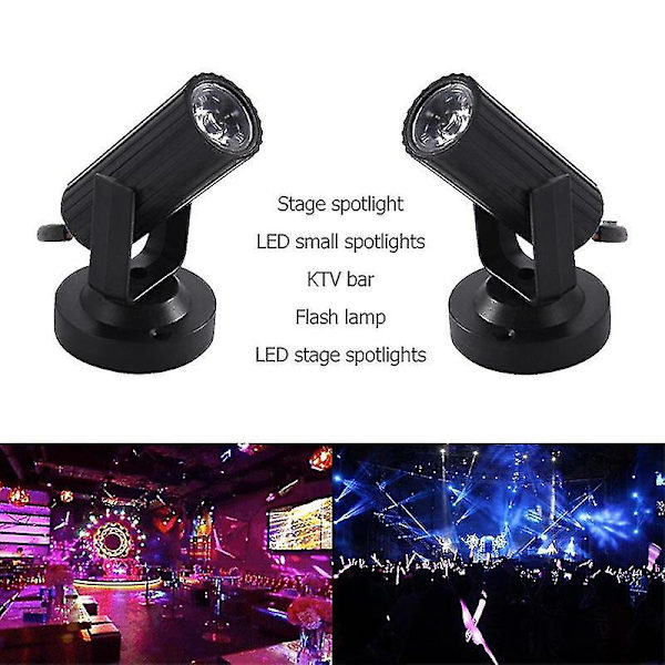 RGBW 1W LED Scenelys Spin Pinspot Lysstråle Spotlight Fest DJ Diskotek DMX