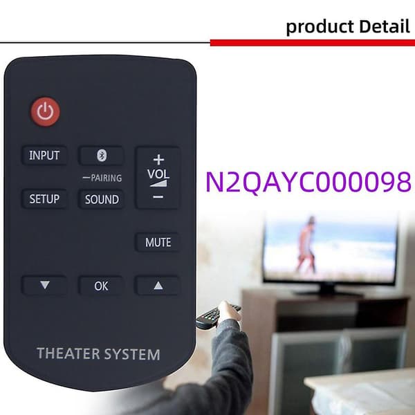 Fjärrkontrollersättning N2qayc000098 för Panasonic Hemmabioljudsystem Sc-htb580  Sc-htb690