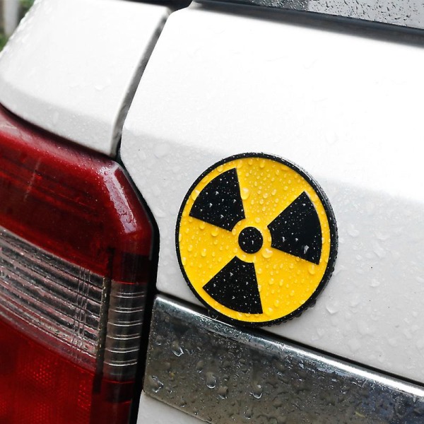 Atomkraft-symbol klistermærke til bil - 3D-metalemblem