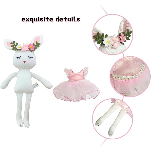 Ballerina-nukke, pupu-nukke pehmolelu, pupu-pehmolelu lapsille, syntymäpäivälahja pink
