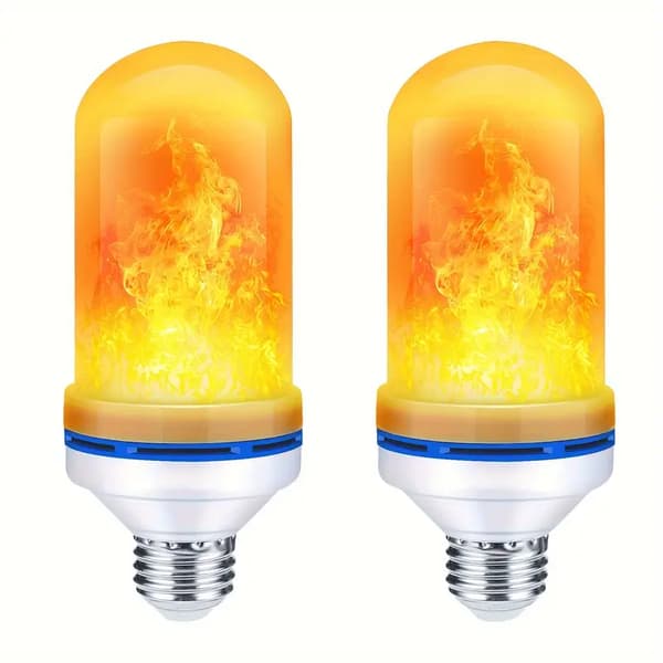2-pak LED-flammepærer - Nyopgraderede 4 tilstande