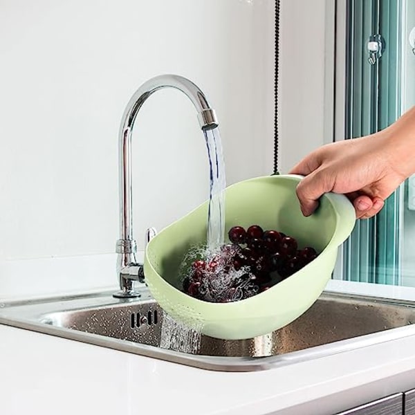 2 kpl riisinpesusiivilä kori riisisiivilä hedelmä- ja vihanneskulhon valutin
