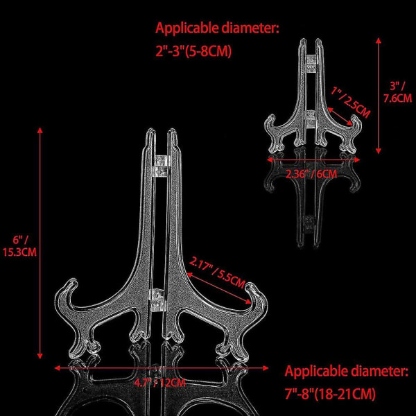 20-pakning plaststativ for visning av bilder, foto, tallerken