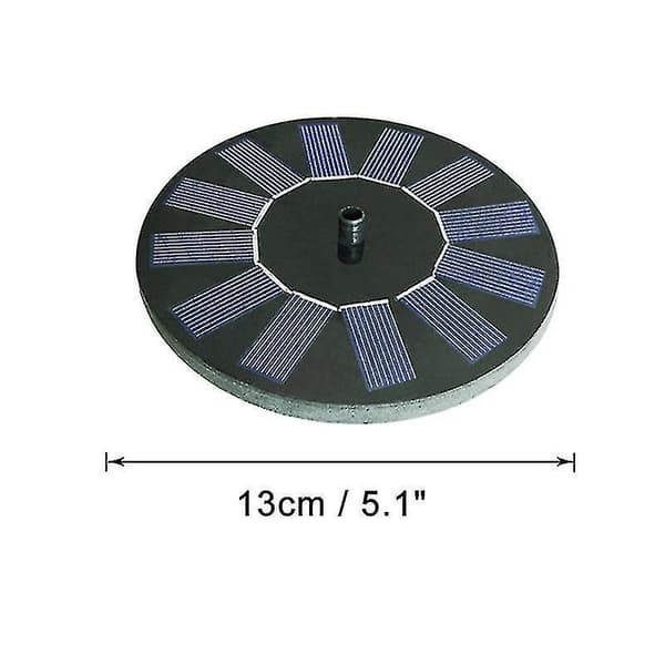Fågelbad Flytande Solcellsfontän Pump Vattenpanel Ström Kit Pool Trädgårdsdamm