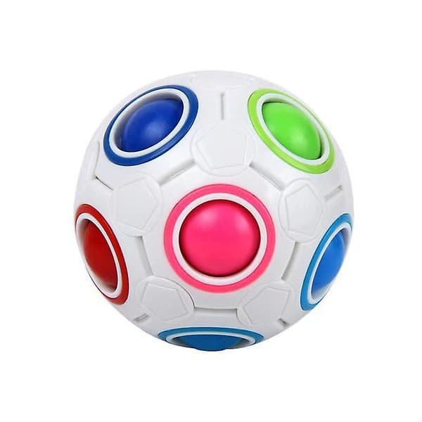 Magisk Rubix Rainbow Ball Cube Speed Fodbold Puslespil Legetøj