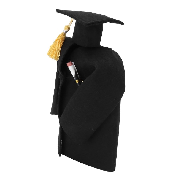 Bachelor Cap-kjole Vinflaskedæksel til dimissionssæson Festdekoration Afgangsgave