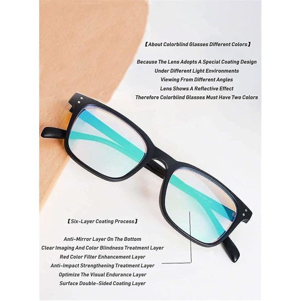 Herre farveblinde briller Rød Grøn Blindhed Briller Både udendørs og  indendørs brug 7cb8 | Fyndiq
