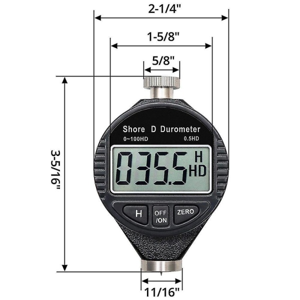 0-100hd Shore D Hardhet Durometer Digital Durometer Skala W