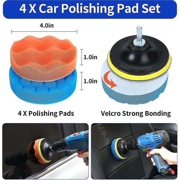 30 stk. Bilpleje Børste Sæt, Bilpleje Børste Kit, Auto Detailing Borbørste Sæt, Bil Poleringssvamp Puder Kit, Bil Rengøringsværktøjer Kit, Bil Tilbehør