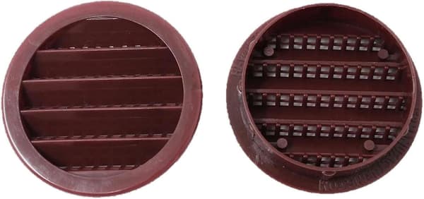 2\" Rund Plast Lamell Soffit Luftventil Reptil Galler Grill