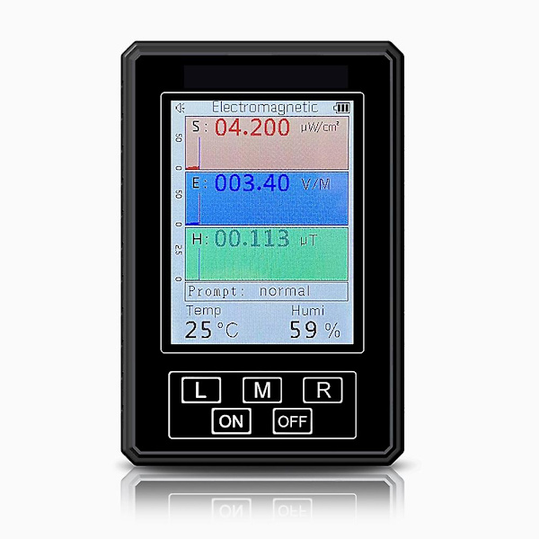 Br-9a Xr2 Pro Elektromagnetisk strålningsdetektor Emf-mätare Svart Miljötestinstrument Br 9a