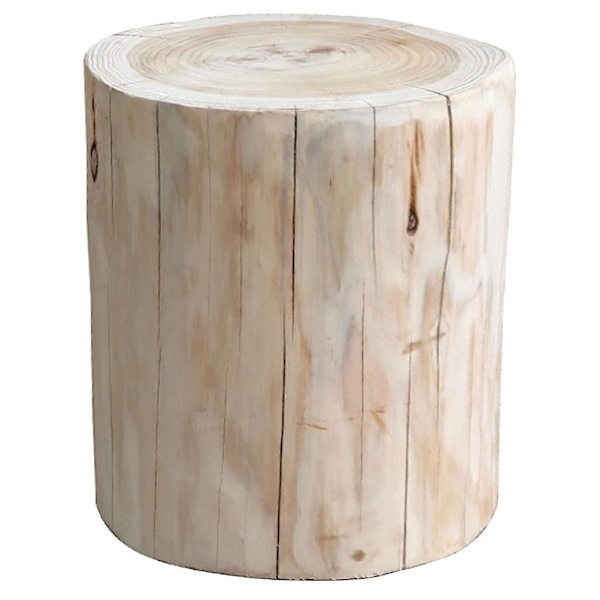 Trestol i tre, liten trestol, skostol, nattbord, trestoldekorasjon