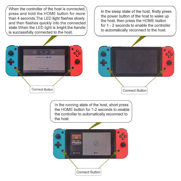 Bluetooth Joy-pad L/r Controller Kompatibel Med Nintendo Switch