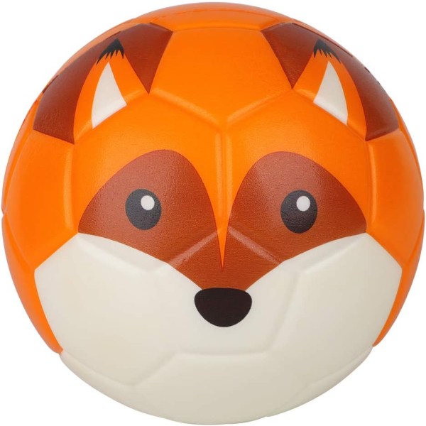 15 cm barnefotball, søtt dyredesign, myk skumball, myk og elastisk fox football