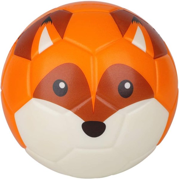 Børnefodbold på 15 cm, sødt dyredesign, blød skumbold, blød og elastisk fox football