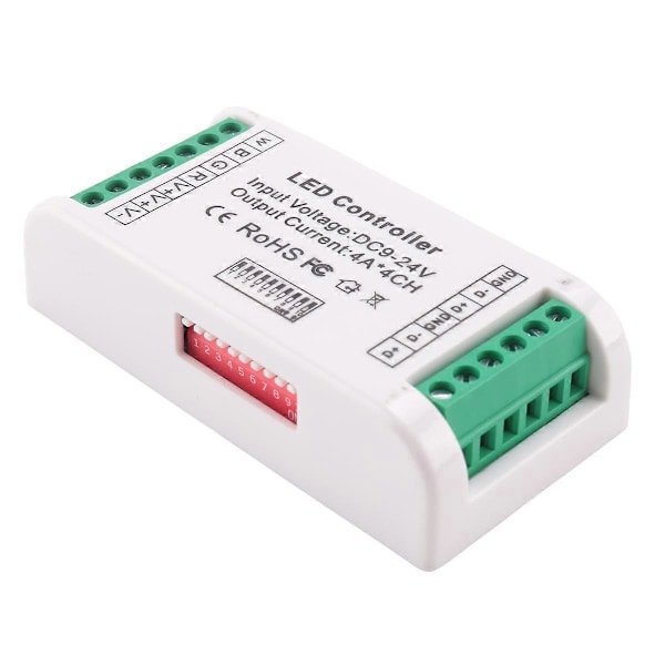 Mini 4-kanals DMX RGBW-dekoder 16A RGB RGBW Strip Controller DMX 512 Dimmer Driver för LED-strip DC9-24V