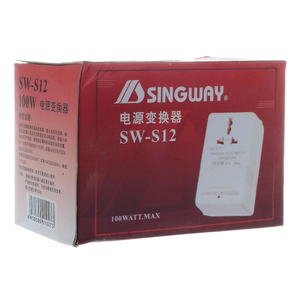 Singway 100w 110v/120v - 220v/240v jännite muunnin valkoinen