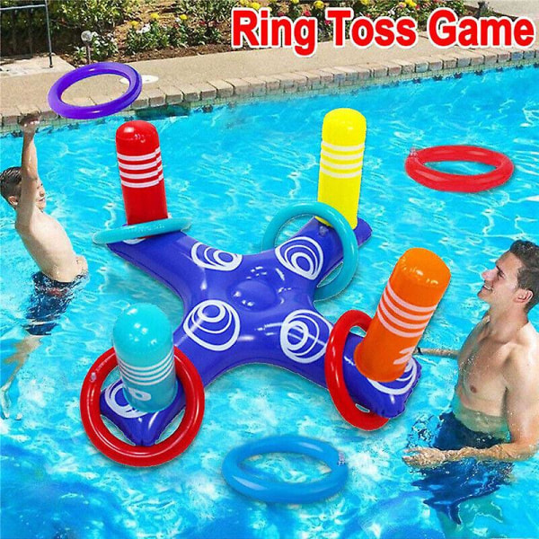 Cross Ferrule Inflatable Ring Toss Floating Swimming Pool Game Toys Beach Cross Ring Water Toy Cross Ferrule