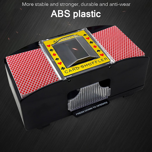 Automatisk pokerkortmixer Elektrisk 6 dæk batteridrevet kortmixermaskine til casino poker rummy og skat sort