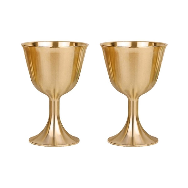 2kpl Brass Chalice Cup Wine Goblet Brass juomalasit Be