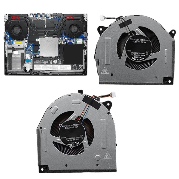 Bærbar computer Cpu Gpu køleventilator til Legion Y7000-2019 Y540-15irh 5f10s13886 Dc28000e3f1