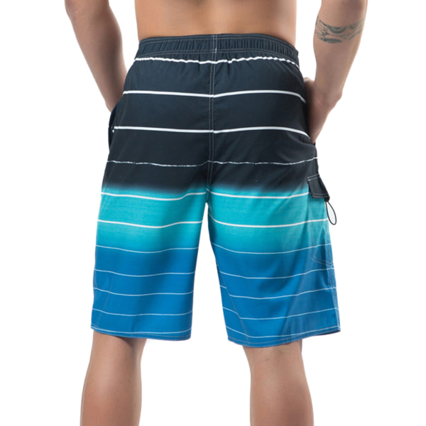 Herre Badebukser Board Badetøj Strandshorts Ferie Hawaii Flor Light blue S