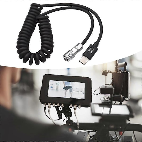 USB-C virtakaapeli BMPCC 4K ja 6K kameroille, turvallisuussuojauksella ja kestävyydellä