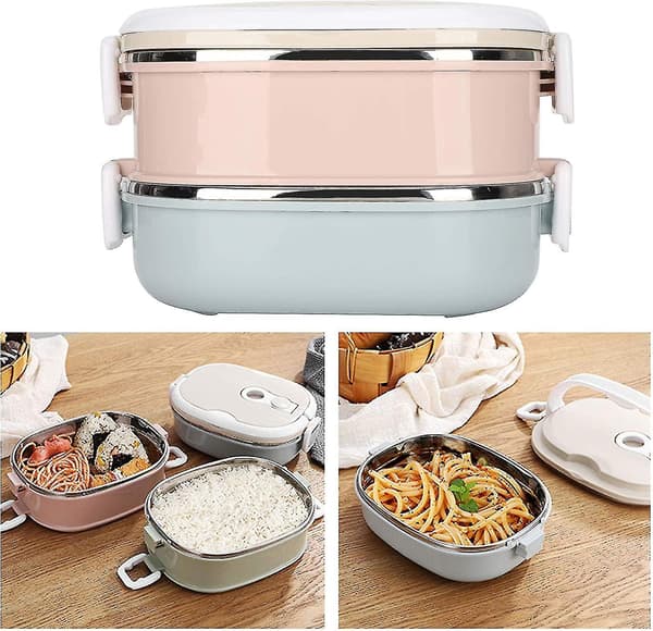 Termisk Bento Lunsjboks Med Rustfritt Stål Termisk Isolasjon