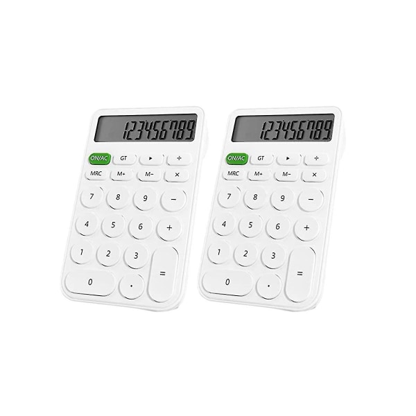 2 pakke grunnleggende kalkulator, minikalkulatorer i lommestørrelse, 12-sifret skrivebordskalkulator for , Scho