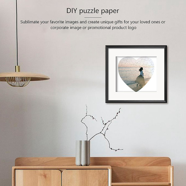 10 stk. Sublimering Blank Puslespil Diy Craft Hjerte Puslespil Diy Overførsel