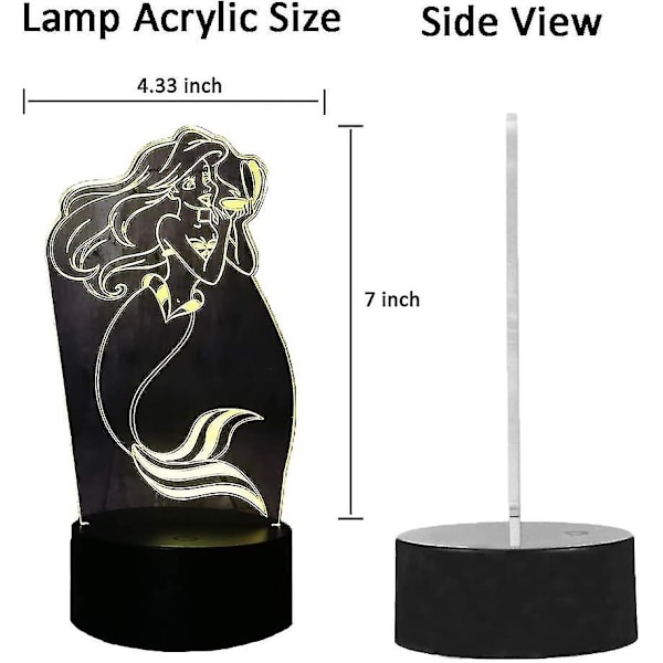 Kaunis Pieni Merenneito Lelut Prinsessa Ariel Rgb 3d Illu