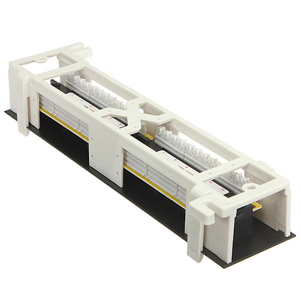Nätverksverktygssats 12-portars Cat6 Patchpanel Rj45 Nätverksväggmonteringsställ med ytmonteringsväggfäste B