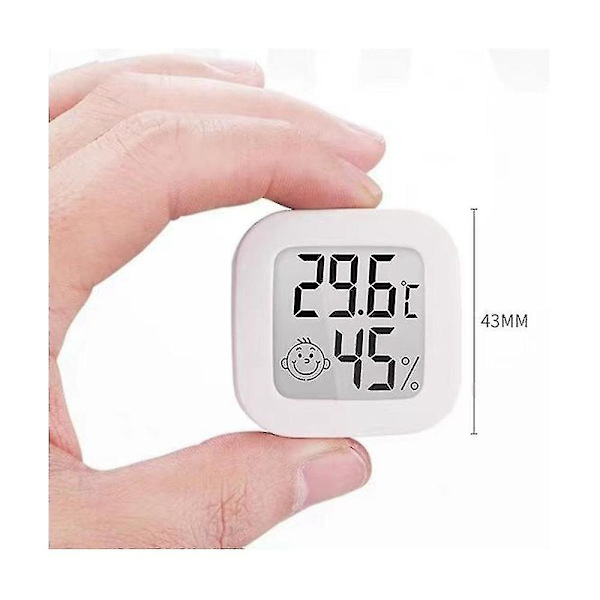 6 kpl Mini Digitaalinen Lämpömittari Hygrometrit Sisätilojen Kosteusmittari Lcd-näyttö Lämpötila-anturi