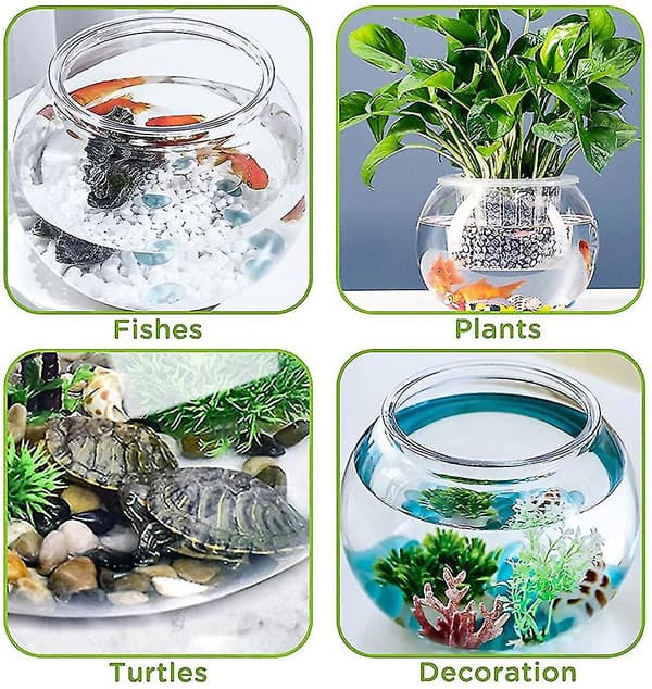 Fiskeskål. Rundt Akvarium i Plastik. 20 Cm