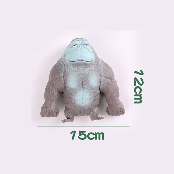Gorilla Elastisk Svamp Blød Abe Gorilla Dekompression Legetøj Udluftningsdukke gray trumpet orangutan