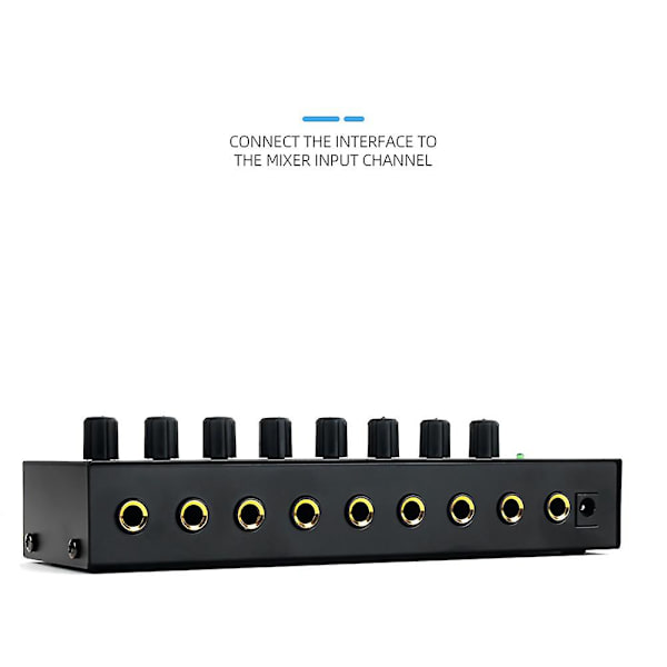 Ha800 Ultra - 8-kanals hörlursförstärkare för stereo-mikroförstärkare för musik mixer inspelning EU P