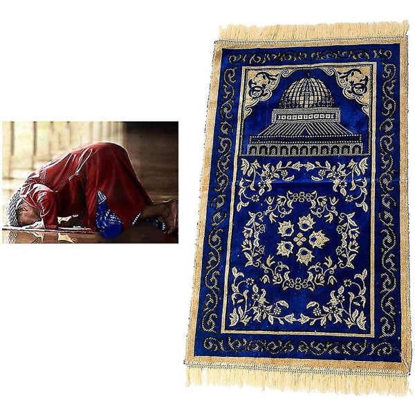 Pehmeä kevyt islamilainen rukousmatto Tyylikäs turkkilainen muslimimatto kirjonta Pehmeä kuvakudos liukumaton