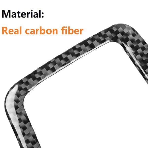 För - 2008-2015 Kolfiber Bil Kontroll Växelspak Panel Dekal Omslag Trim Dekor