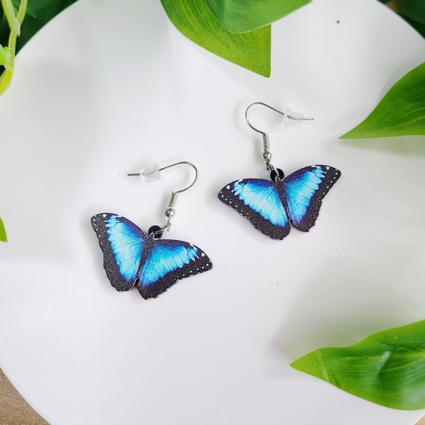 Korvakorut Butterfly Pinkki/sininen/musta Butterfly Oversize monivärinen M122-6