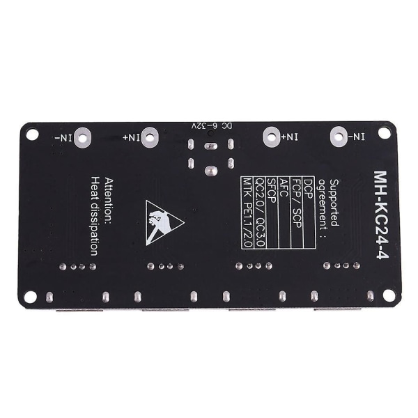 4-kanavainen USB Qc3.0 Qc2.0 DC-DC-alennusmuunnin latausmoduuli 6-32v 9v 12v 24v nopeaan pikalataukseen