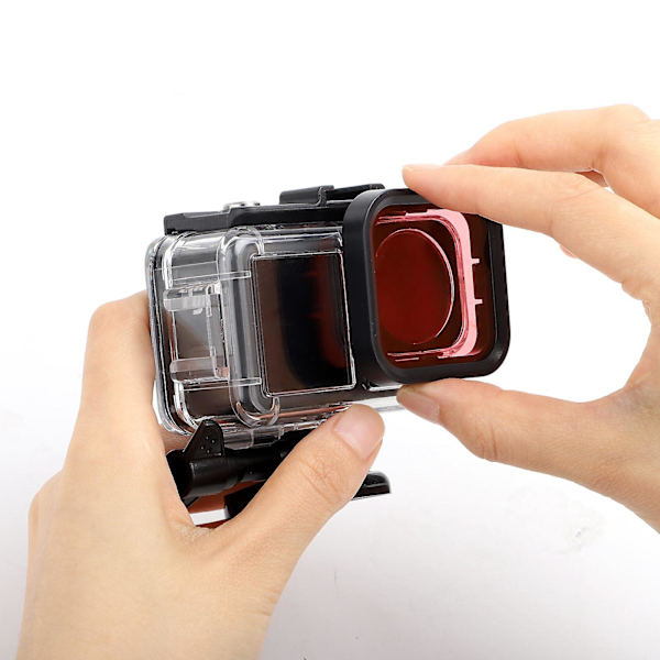 Oa3-fs520 sukellussuodatin Dji Osmo Action 3 -kameran objektiiville, karkaistu lasisuodatin vedenalaiseen valokuvaukseen Red
