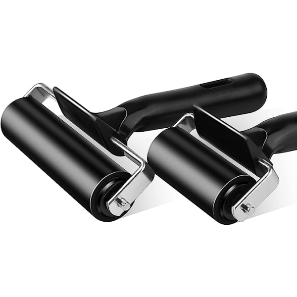 2 stk Gummivals Brayer-ruller Hard Gummi 4 og 2,2 tommer for trykk Width 6CM+ Width 10CM *1