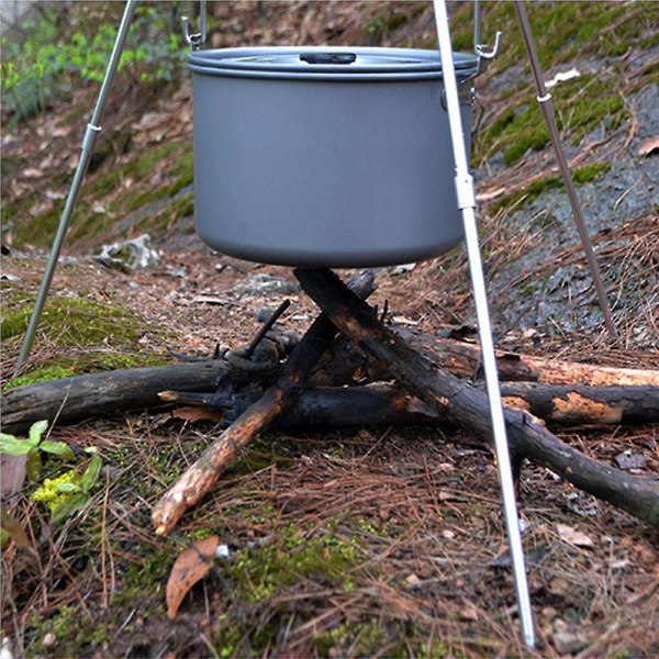 Kokkärlstativ i aluminiumlegering, hopfällbar design, praktisk för picknick